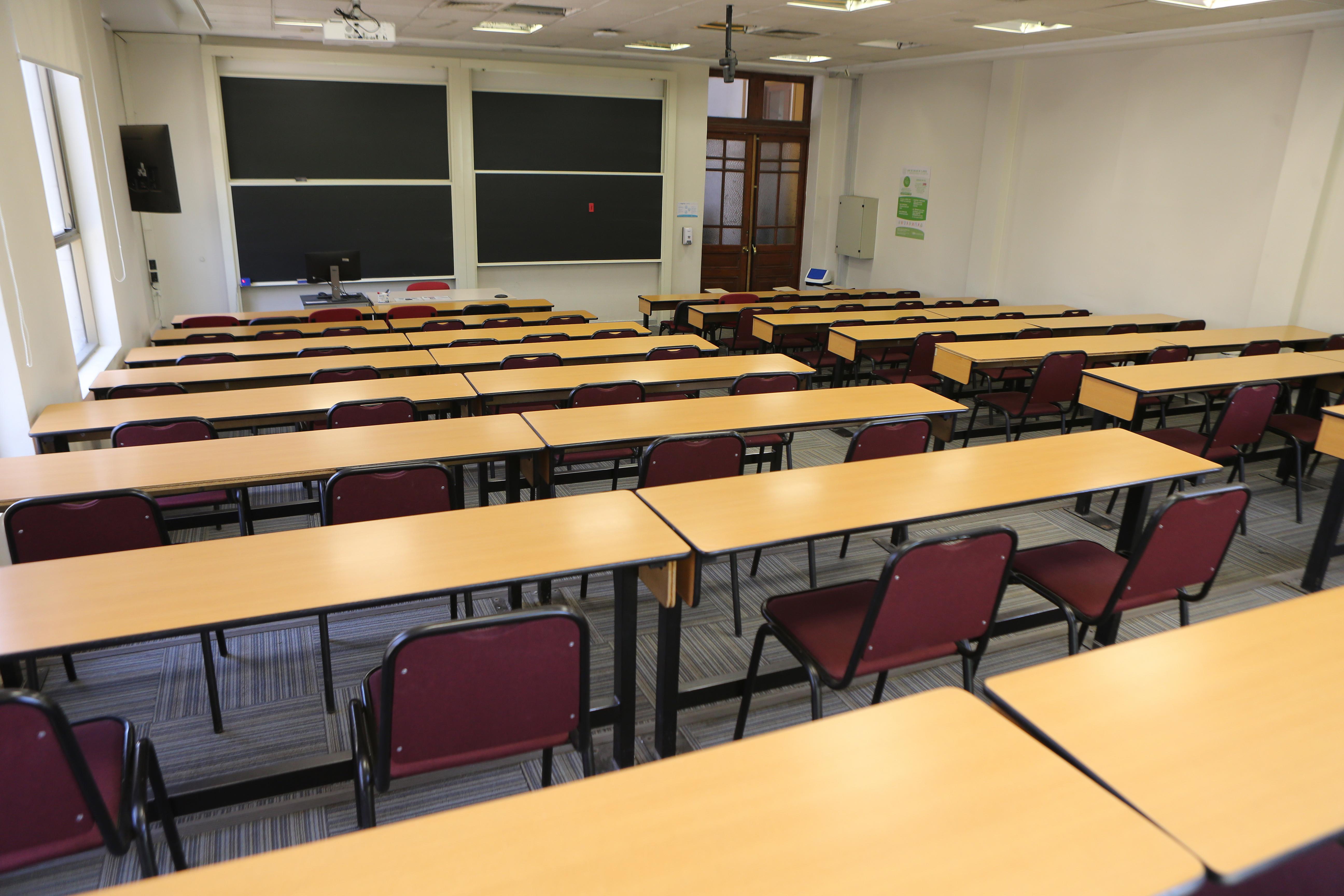 Sala de clases en Beauchef 850.